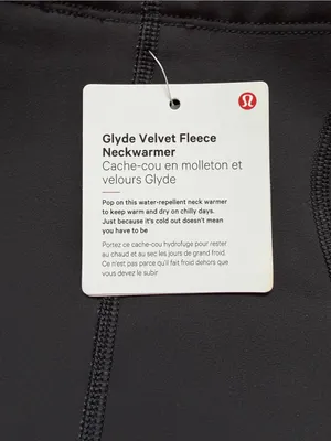 Lululemon Glyde Velvet Fleece Neckwarmer Black One Size Outdoor Sporty thumbnail 4