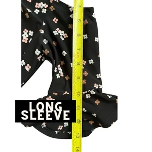 Tommy Hilfiger Women's Midi Dress Black Floral Size 2 Long Sleeve Boho Chic Fall thumbnail 8