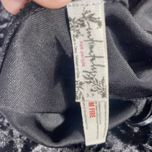 Free People Black Velvet Tank Top mini dress Small Babydoll Lace Romantic Whimsy thumbnail 16