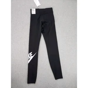 Nike Pants Womens XS Black Tight Leggings High Waisted Logo Swoosh Running Pants thumbnail 8