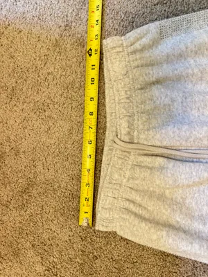 NWT VICTORIA'S SECRET PINK FLEECE HIGH WAIST GYM PANTS Small GREY SHINE thumbnail 6
