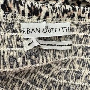 Urban Outfitters Leopard Animal Print Peplum Ruffle Long Sleeve Keyhole Top M thumbnail 5