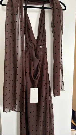 ZARA Polka Dot Scarf Maxi Dress thumbnail 18