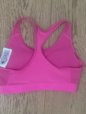 adidas Bright Pink Racerback Performance Sports Bra thumbnail 5