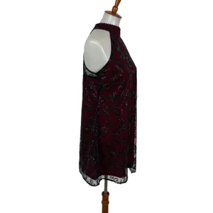 Altard State Maroon Lace Sleeveless Mini Dress Small Cottagecore Boho thumbnail 5