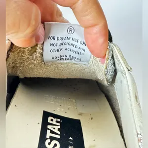 Golden Goose White Sneakers with Silver Glitter and Leopard Star Size 39 thumbnail 12