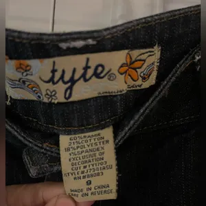 Y2K Low Rise Dark Blue Denim Jeans Early 2000's 32/32 Festival Western Indie thumbnail 5
