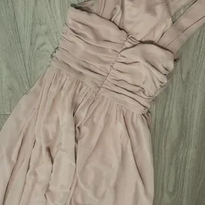 Lulu's Pale Blush Pink Halter-Style Prom Gown thumbnail 3