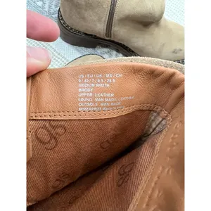Gentle Souls Tan Suede Mid-Calf Lug Sole Zipper Brody Boots US 9 Kenneth Cole thumbnail 10