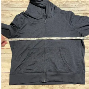 Vuori Halo Mini Full Zip Hoodie Women's Size XL Dark Gray Soft Athleisure thumbnail 8