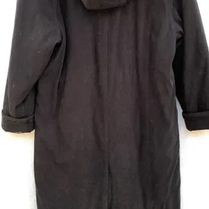 NUAGE Collection Black Coat With Genuine Fox Trim thumbnail 4