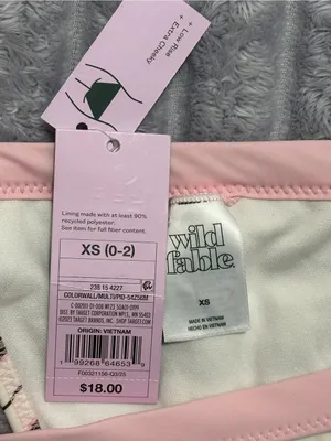wild fable Pink and Brown Striped Bikini Bottom thumbnail 3