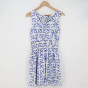 Universal Threads Dress Womens XS Blue Print Smocked Waist Bird Floral Mini NEW thumbnail 6