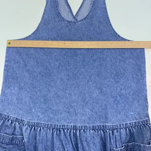 VTG‎ Sunbelt Jumper Dress Blue Jean Denim Overall Country Modest Cottagecore Lg thumbnail 4