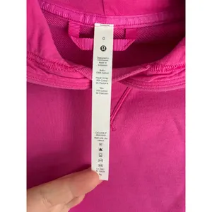 Lululemon Cropped Hoodie Size 0 Hot Pink Sweatshirt Pullover thumbnail 3