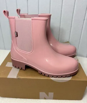 PLANONE Pink‎ Chelsea-Style Waterproof Ankle Rain Boots Size 6 thumbnail 1