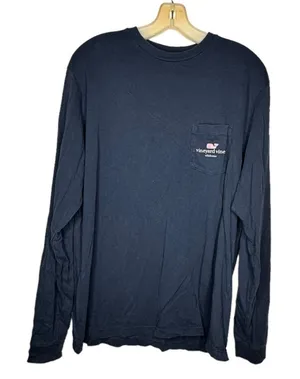 Vineyard Vines Navy Oklahoma Shirt thumbnail 1