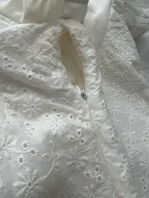 Tiger Mist White eyelet ruffled sleeve dress thumbnail 8