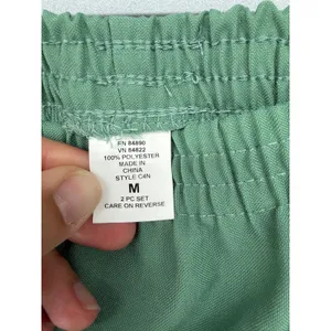 Alfred Dunner Adrian Delafield Womens Pant Set Sage Green Embroidered 2 Piece M thumbnail 6