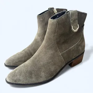 Cole Haan Maci Suede Ankle Boots Olive Green Block Heel Womens 8 Chic Minimalist thumbnail 9