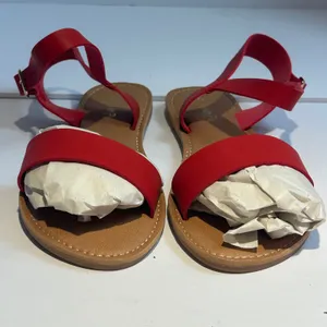 Dream Pairs‎ Hoboo Red Flat Ankle Strap Sandals Womens 8.5 NEW thumbnail 7