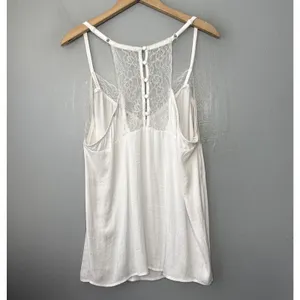 Torrid Silky Lace Cami Plus Size 1X White Coquette Dainty Romantic Tank Top thumbnail 3