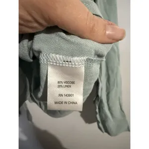 NWT Coco + Carmen Women's Linen Blend Light‎ Blue Blouse Size XS thumbnail 3