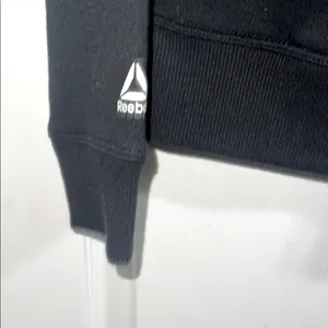 Reebok Black Quarter-Zip Sweatshirt with Mock‎ Neck thumbnail 8