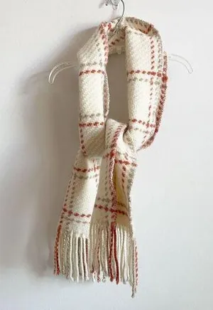 Banana Republic Factory Lambs Wool Blend Fringe Scarf 64x9 In thumbnail 1