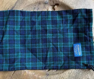Vintage Pendleton plaid wool drawstring dustbag 15 x 9.5 inches [FLAWED] thumbnail 1