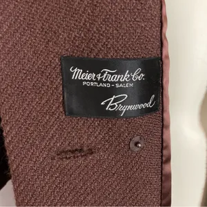 Vintage 60s Meier &‎ Frank Brynwood Coat Women Brown Retro Boxy Mod Union Label thumbnail 3