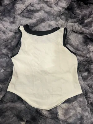Women’s XS/SM White & Black Tank Top - Made for Petrolheads thumbnail 2