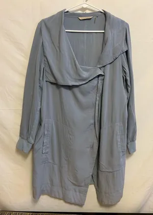Soft Surroundings Blue‎ Lightweight Zip Jacket Size Medium thumbnail 1