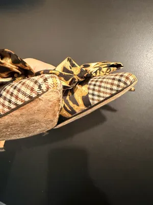 Kate Spade Daxton kitten heel houndstooth leopard pumps, slingback pointy toe 7 thumbnail 10