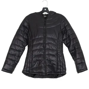 Fila Puffer Jacket Coat Quilted Athleisure Minimalist Streetwear Black Medium thumbnail 1