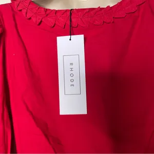NWT RHODE Red Daya Mini Dress in Popppy sz 12 thumbnail 11