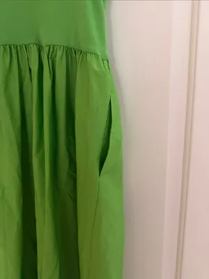 Bright green front tie midi dress NWT thumbnail 3