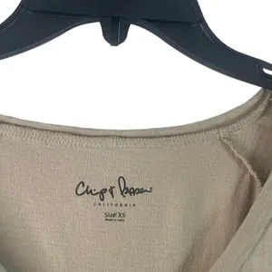 Chip + Pepper Women's Size XS Tan 3/4 Sleeve Round Neck Soft Modal Top‎ thumbnail 4