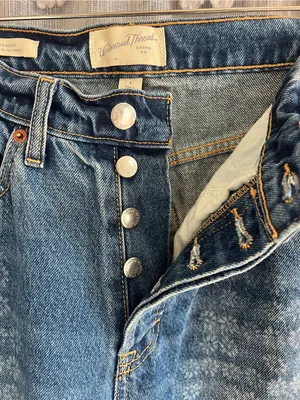 Universal Threads Blue floral Patterned Denim Jeans thumbnail 4