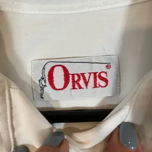 Orvis White Northern Cardinal Bird Floral Button Down Shirt Women Sz 18 VTG thumbnail 7