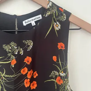 Reformation Ledger Maxi Long Formal Black Dress in Robyn Floral 0 thumbnail 5