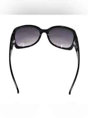 GUESS shinny Black Plastic Sunglasses 20-Rhinestone Gold Logo GO00069-01B NEW thumbnail 5