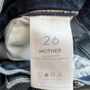 Mother the Mid Rise Dazzler Ankle Fray Jeans distressed medium wash cropped 26 thumbnail 6