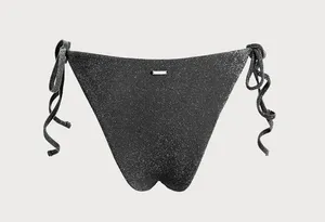 Berlook Black Lurex Tie Side Bikini Bottom ONLY 67 Size M thumbnail 8