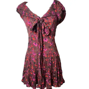Free People It Takes Two Floral Open Back Wrap Dress, Plum Combo size M thumbnail 5