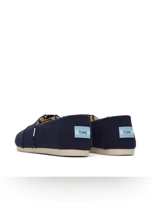 Toms Hertiage Navy Canvas Alpargata slip on flats thumbnail 3