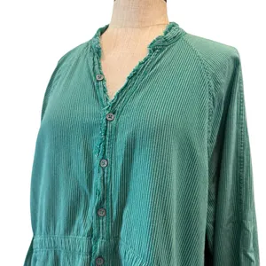 Free people daydream green stripe button down thumbnail 7