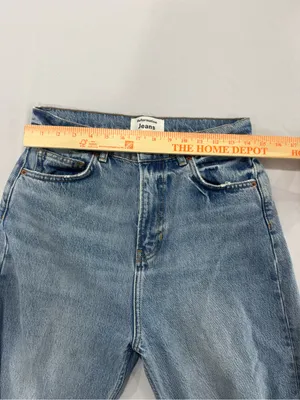 Reformation Jeans Wilder High Rise Wide‎ Leg Jeans Distressed Knees Size 28 thumbnail 5