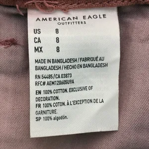 American Eagle Highest Rise Mom Short Distressed Denim Rose Pink Size 8 thumbnail 7
