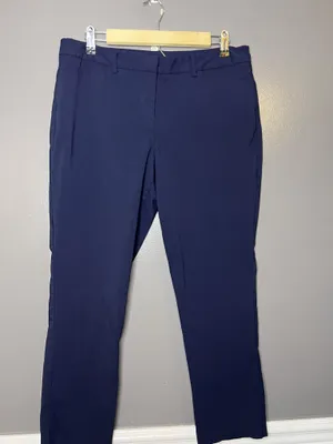 Mario Serrani Dress Pants Womens 12 Blue Ponte Stretch Flat Front Work Office thumbnail 2